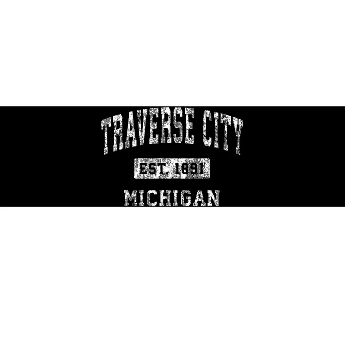 Traverse City Michigan Mi Vintage Established Sports Bumper Sticker