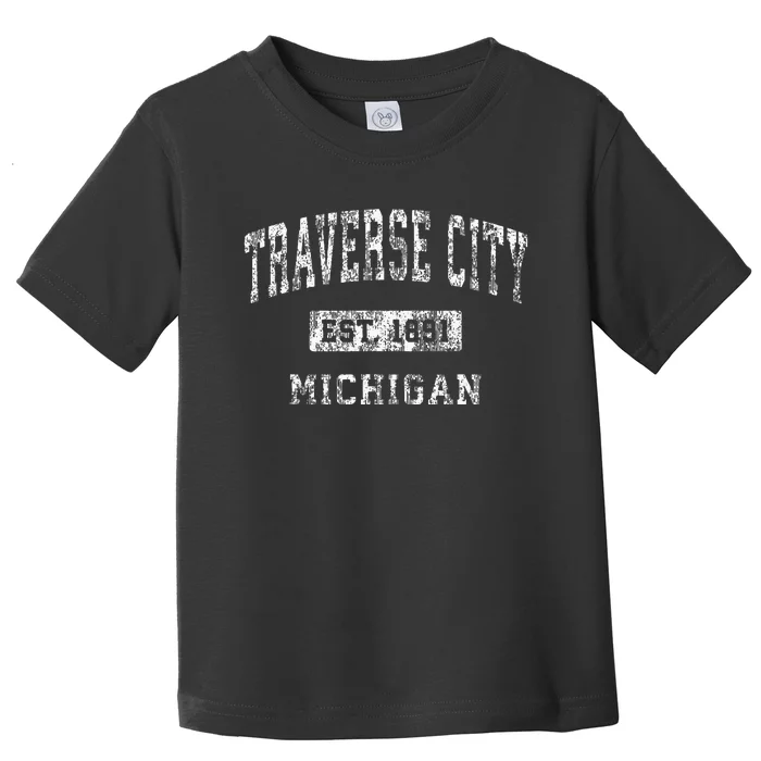 Traverse City Michigan Mi Vintage Established Sports Toddler T-Shirt