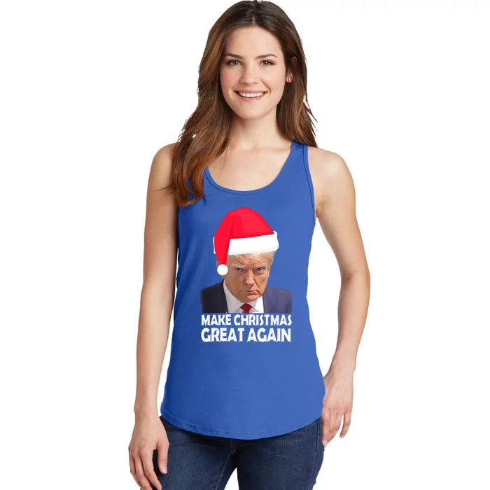 Trump Claus Make Christmas Great Again Trump Mugshot Gift Ladies Essential Tank