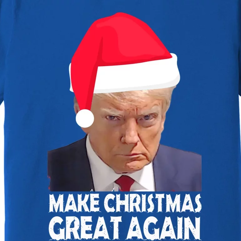 Trump Claus Make Christmas Great Again Trump Mugshot Gift Premium T-Shirt