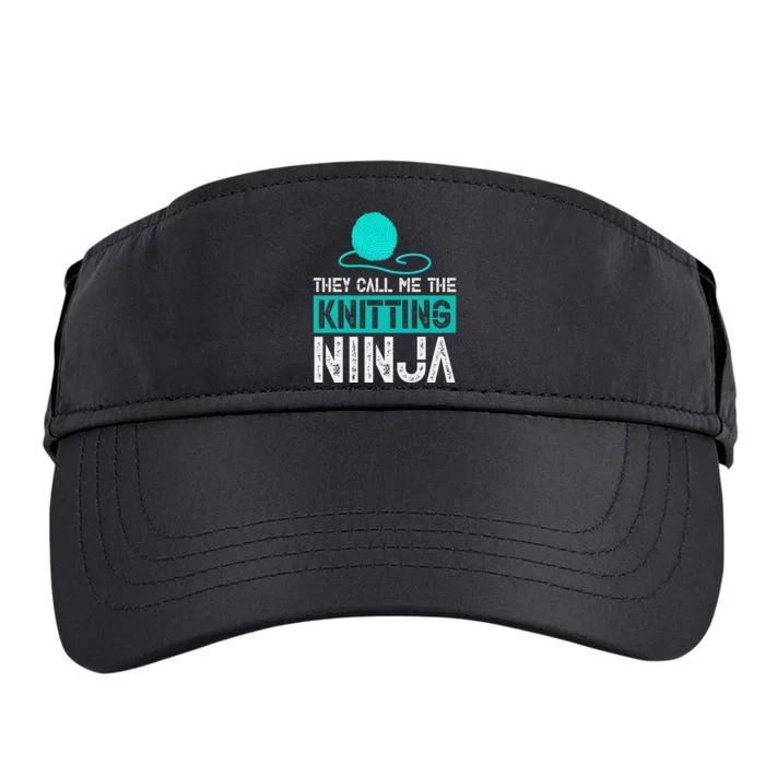 They Call Me the Knitting Ninja Funny Mom Grandma Adult Drive Performance Visor