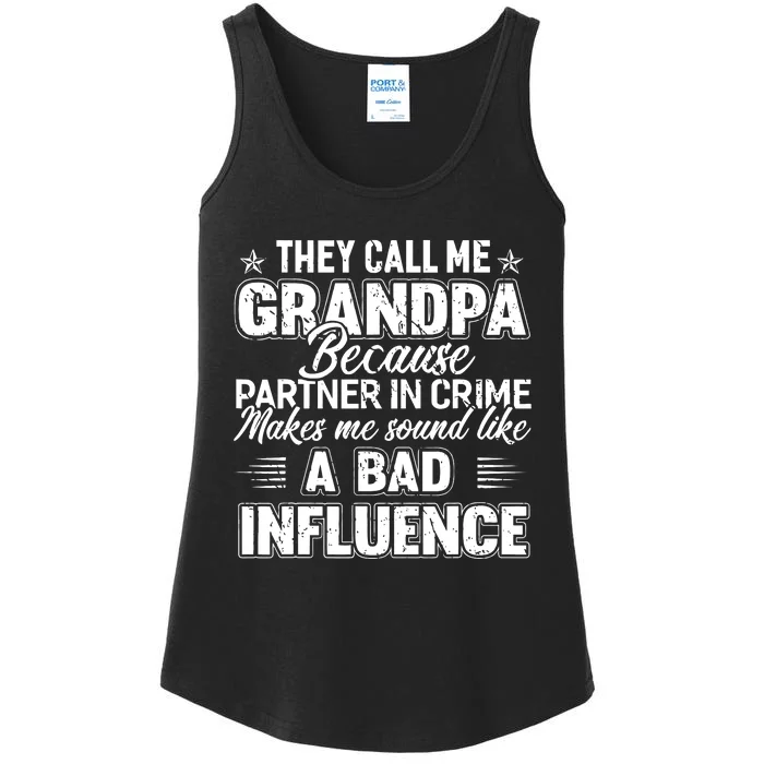 The Call Me Grandpa Father's Day Ladies Essential Tank