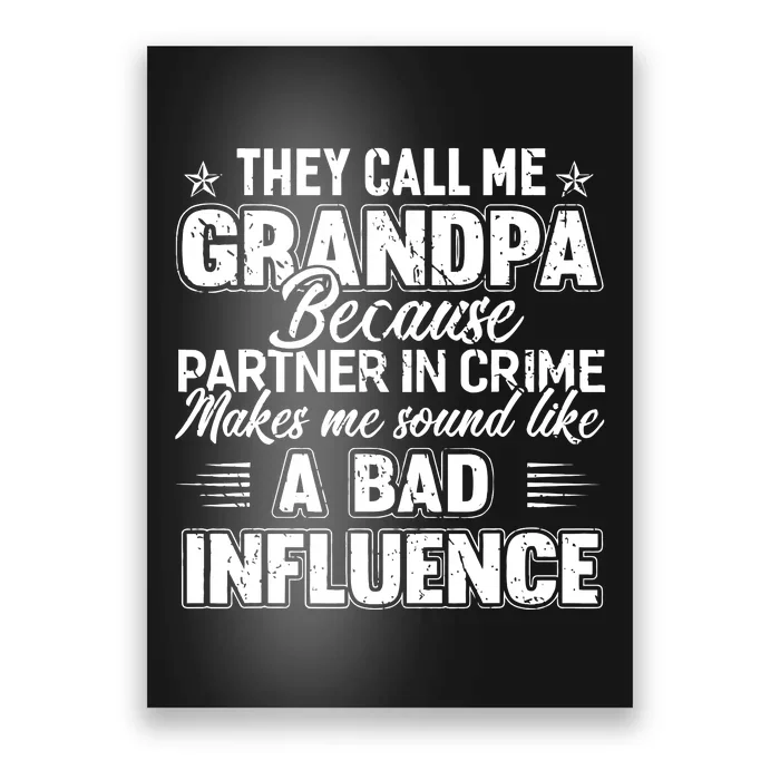 The Call Me Grandpa Father's Day Poster