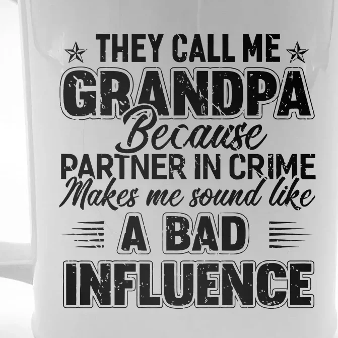 The Call Me Grandpa Father's Day Front & Back Beer Stein