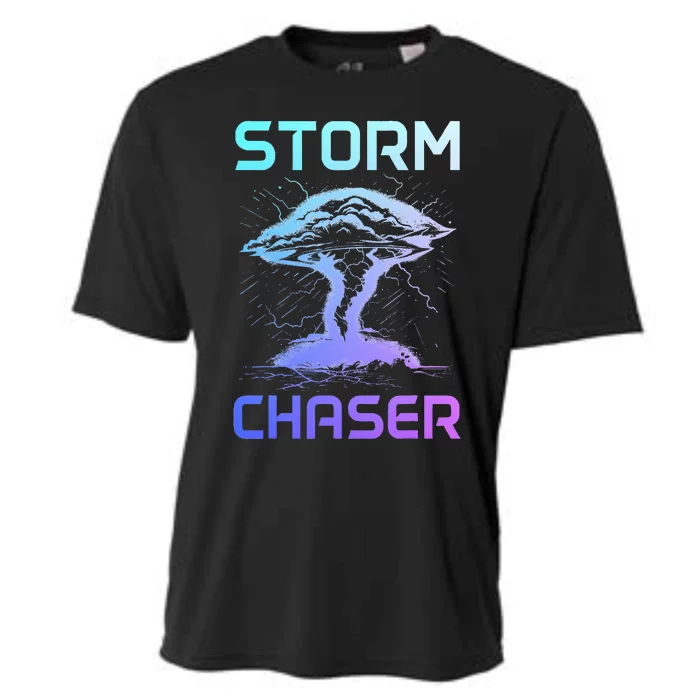 Tornado Chaser Meteorologist Storm Chasing Meteorology Cooling Performance Crew T-Shirt