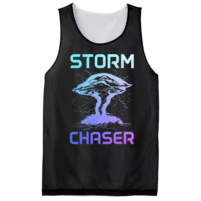 Tornado Chaser Meteorologist Storm Chasing Meteorology Mesh Reversible Basketball Jersey Tank