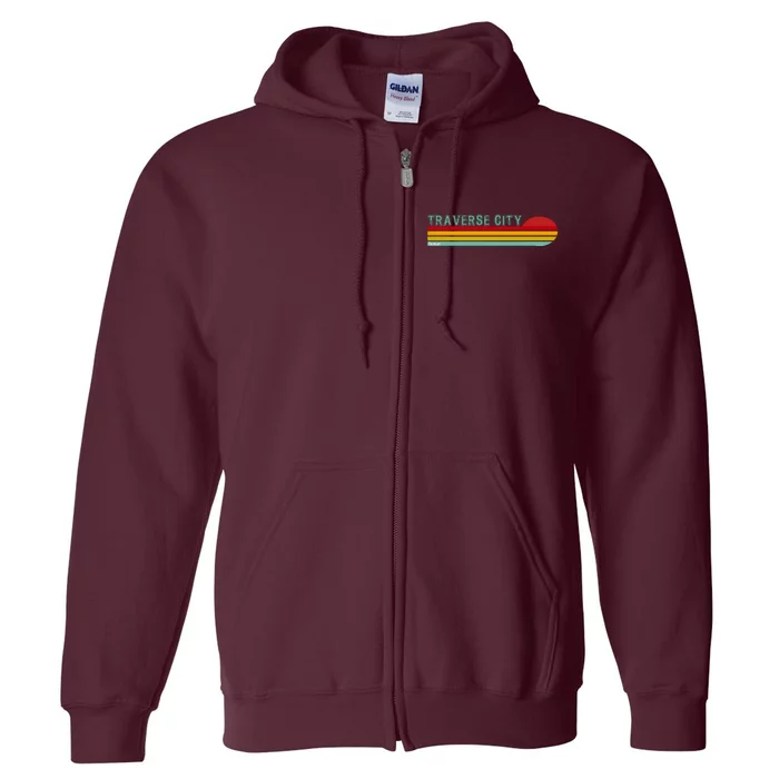 Traverse City Michigan Full Zip Hoodie