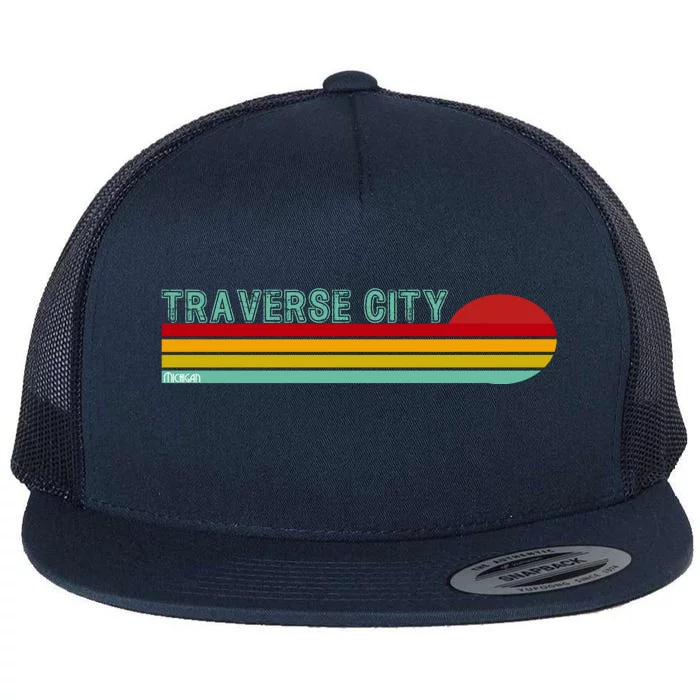 Traverse City Michigan Flat Bill Trucker Hat