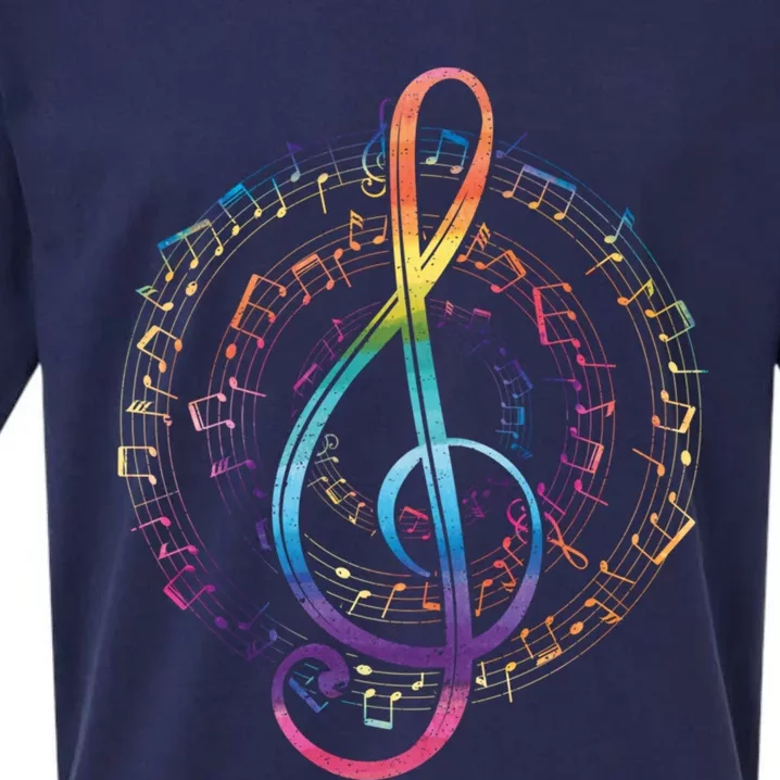 Treble Clef Musician Gift Classical Music Gift Sueded Cloud Jersey T-Shirt