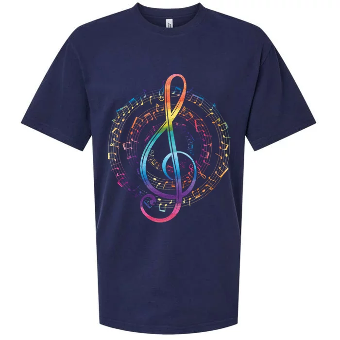 Treble Clef Musician Gift Classical Music Gift Sueded Cloud Jersey T-Shirt