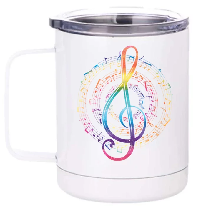 Treble Clef Musician Gift Classical Music Gift Front & Back 12oz Stainless Steel Tumbler Cup