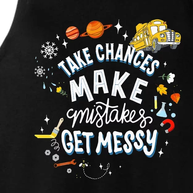 Take Chances Make Mistakes Get Messy For Women Ladies Tri-Blend Wicking Tank