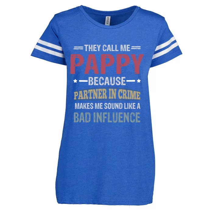 They Call Me Pappy Because Partner In Crime Makes Me Sound Gift Enza Ladies Jersey Football T-Shirt