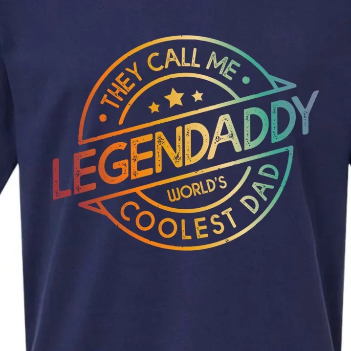 They Call Me Legendary Worlds Coolest Dad Fathers Day Gift Sueded Cloud Jersey T-Shirt