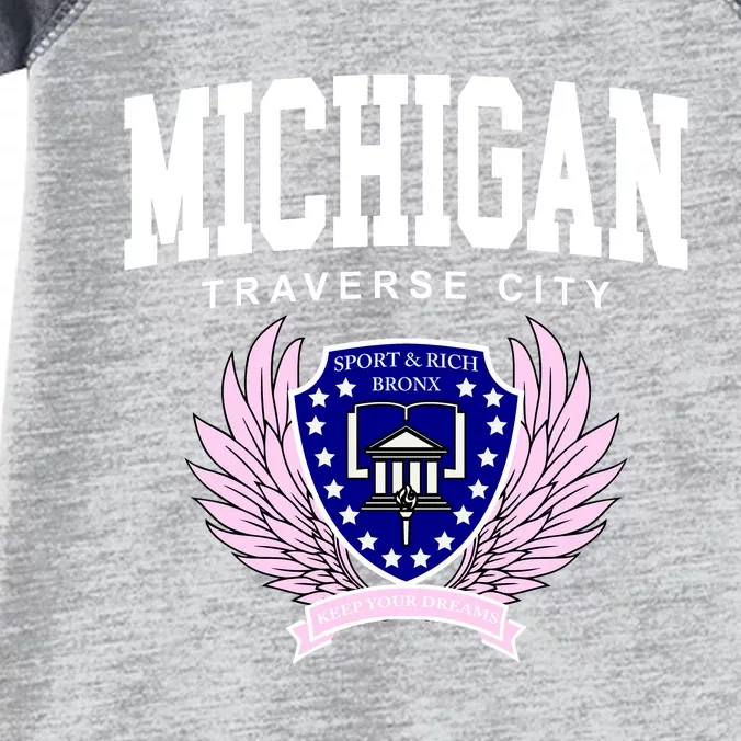 Traverse City Michigan Classy Logo Infant Baby Jersey Bodysuit