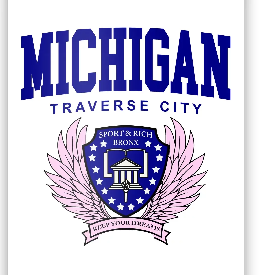 Traverse City Michigan Classy Logo Poster