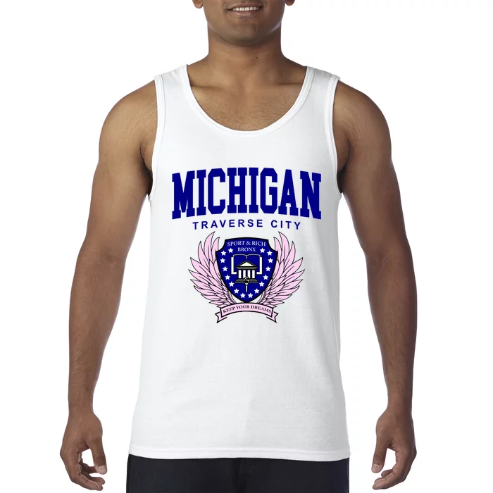 Traverse City Michigan Classy Logo Tank Top