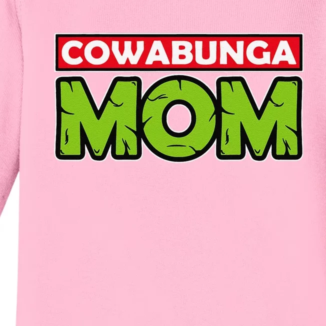 Turtles Cowabunga Mom Mothers Day Baby Long Sleeve Bodysuit