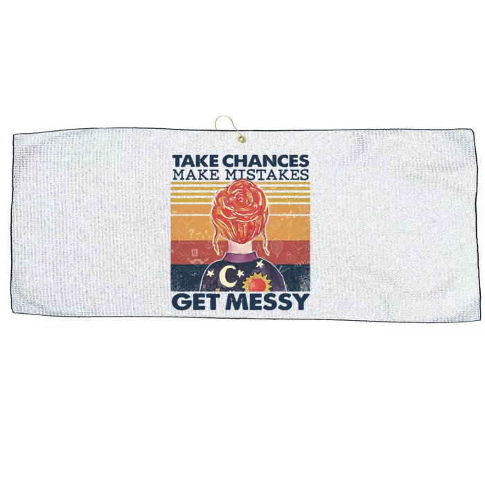 Take Chances Make Mistakes Get Messy Large Microfiber Waffle Golf Towel