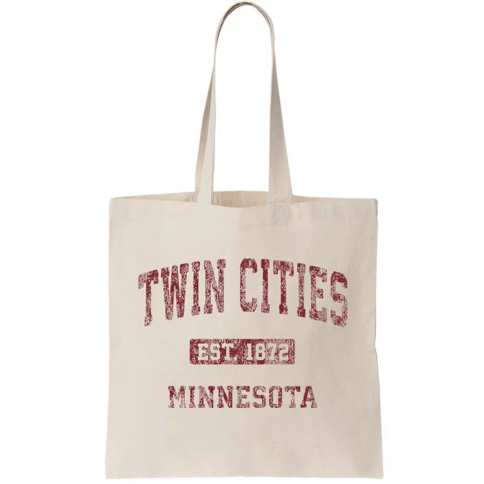 Twin Cities Minnesota Mn Vintage Athletic Sports Design Tote Bag