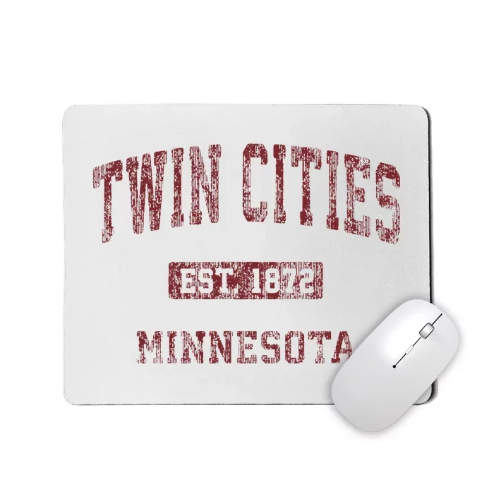 Twin Cities Minnesota Mn Vintage Athletic Sports Design Mousepad