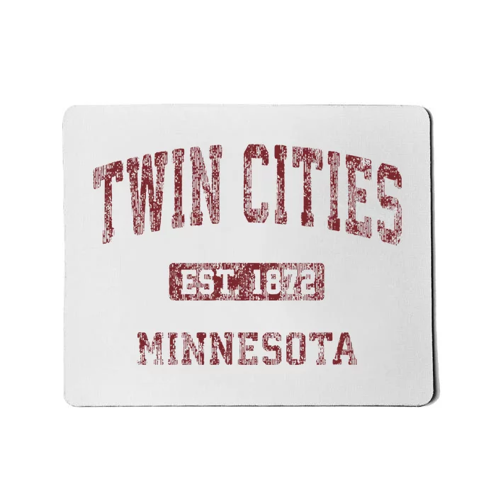 Twin Cities Minnesota Mn Vintage Athletic Sports Design Mousepad