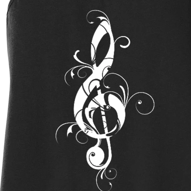 Treble Clef Music Symbol Musical Notes Sheet Music Women's Racerback Tank