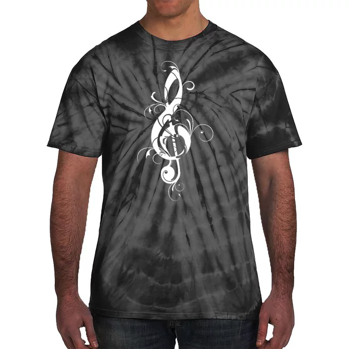 Treble Clef Music Symbol Musical Notes Sheet Music Tie-Dye T-Shirt