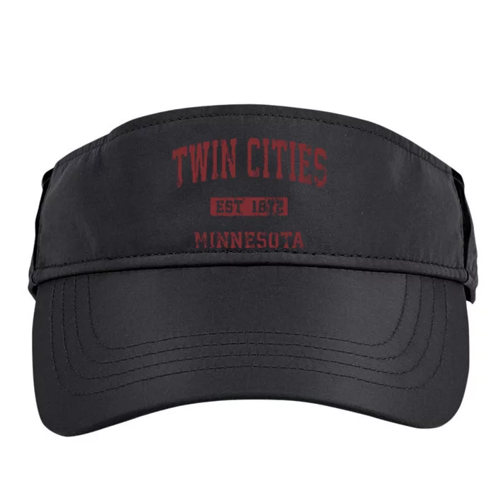 Twin Cities Minnesota Mn Vintage Athletic Sports Design Adult Drive Performance Visor