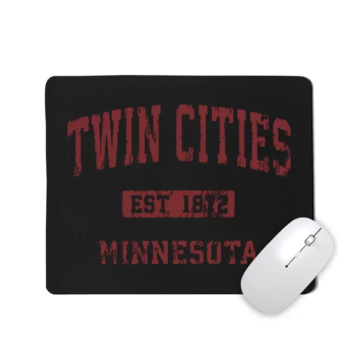 Twin Cities Minnesota Mn Vintage Athletic Sports Design Mousepad