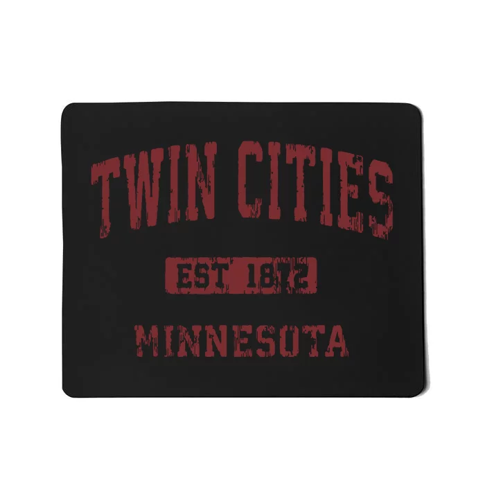 Twin Cities Minnesota Mn Vintage Athletic Sports Design Mousepad