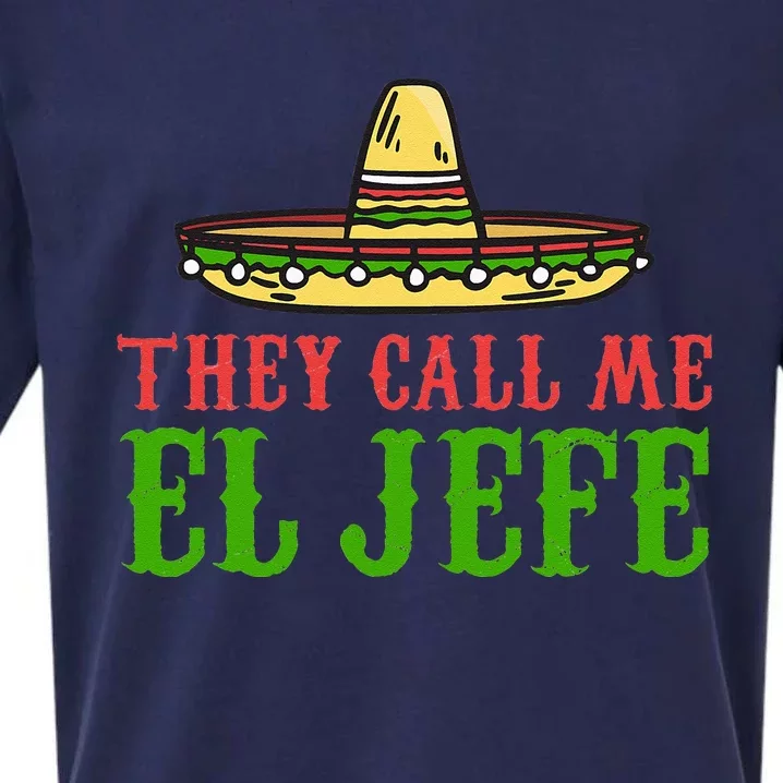 They Call Me El Jefe Mexican Bearded Men Sueded Cloud Jersey T-Shirt