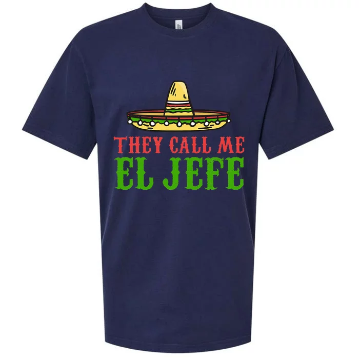 They Call Me El Jefe Mexican Bearded Men Sueded Cloud Jersey T-Shirt