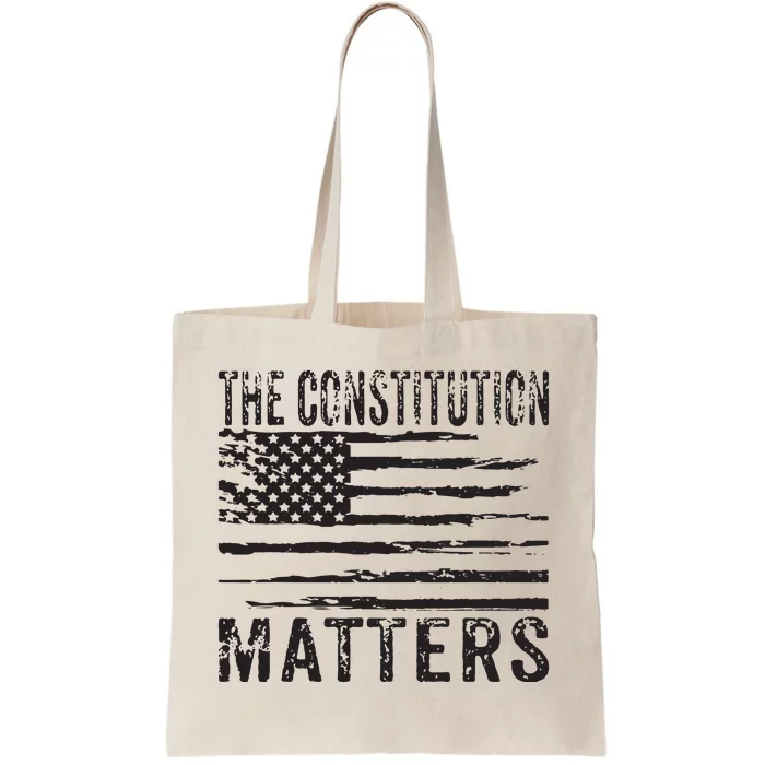 The Constitution Matters Vintage Patriotic American Flag Tote Bag