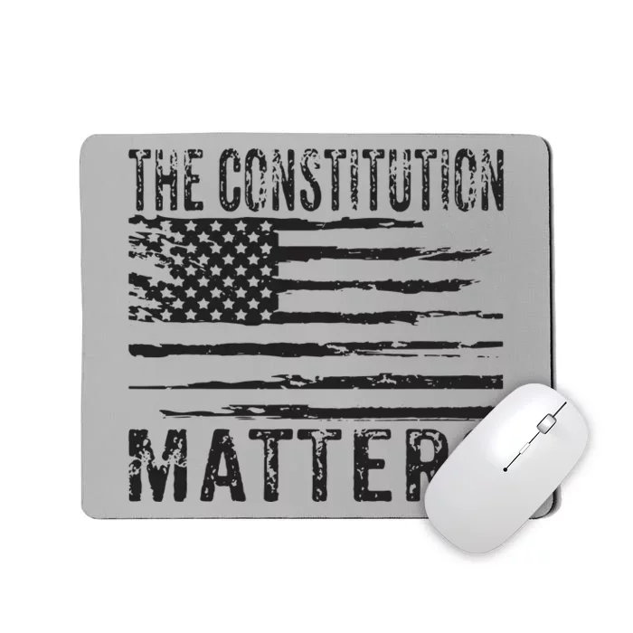 The Constitution Matters Vintage Patriotic American Flag Mousepad