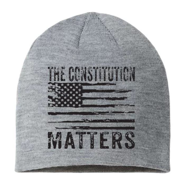 The Constitution Matters Vintage Patriotic American Flag 8 1/2in Sustainable Knit Beanie