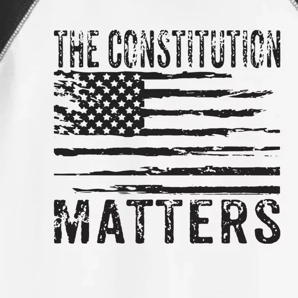 The Constitution Matters Vintage Patriotic American Flag Toddler Fine Jersey T-Shirt