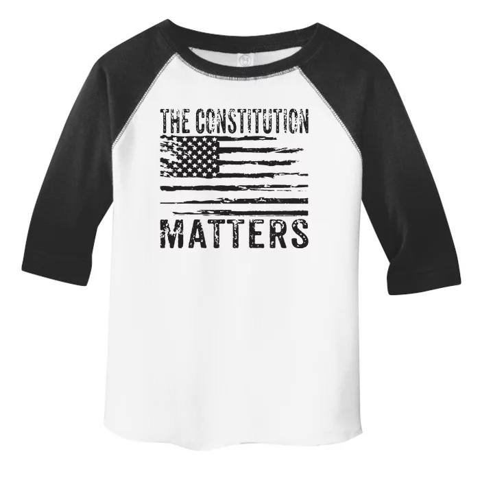 The Constitution Matters Vintage Patriotic American Flag Toddler Fine Jersey T-Shirt