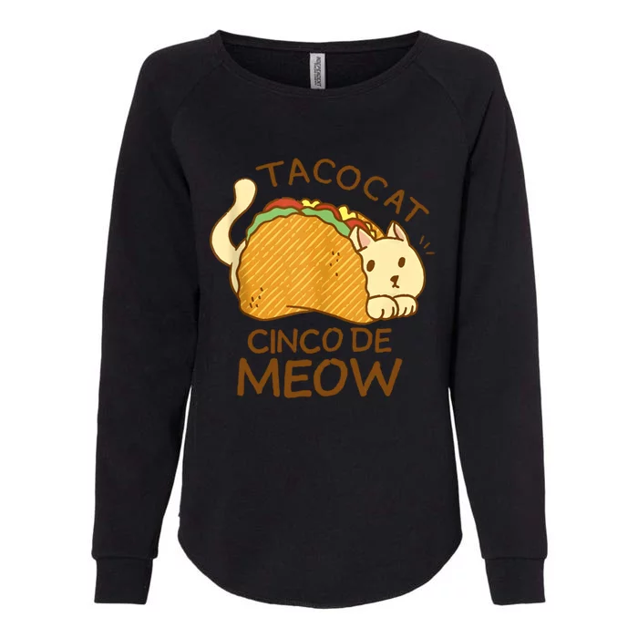 Taco Cat Mexican Cinco De Mayo Womens California Wash Sweatshirt