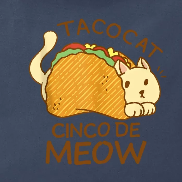 Taco Cat Mexican Cinco De Mayo Zip Tote Bag