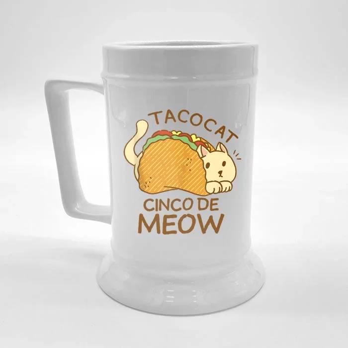 Taco Cat Mexican Cinco De Mayo Front & Back Beer Stein