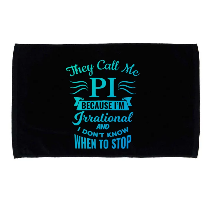 They Call Me Pi Symbol Pi Day Cute Funny Gift Microfiber Hand Towel