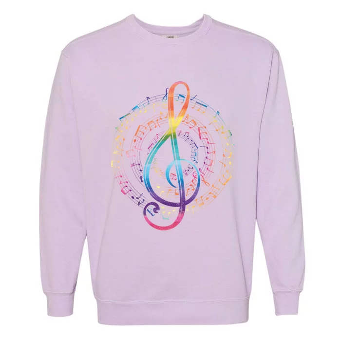 Treble Clef Musician Gift Classical Music Gift Garment-Dyed Sweatshirt