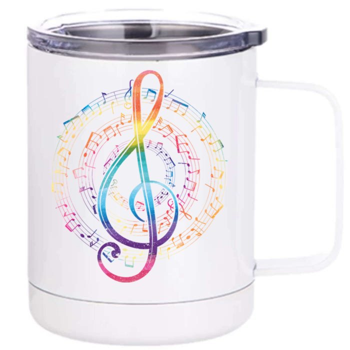 Treble Clef Musician Gift Classical Music Gift Front & Back 12oz Stainless Steel Tumbler Cup