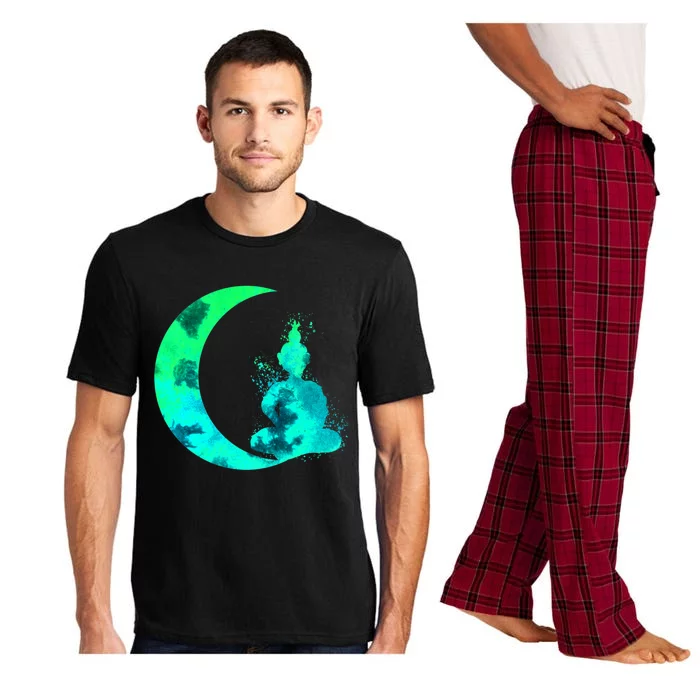 Turquoise Crescent Moon And Buddha Gift Pajama Set