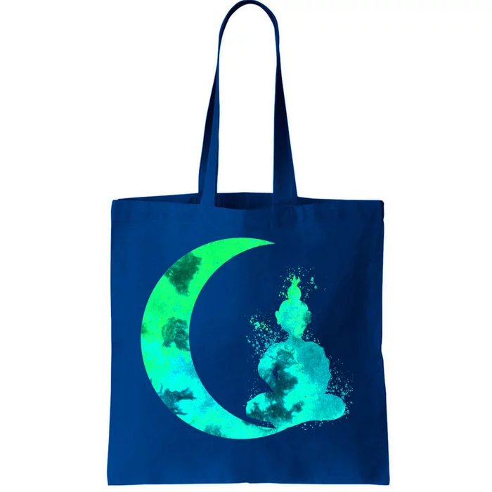 Turquoise Crescent Moon And Buddha Gift Tote Bag