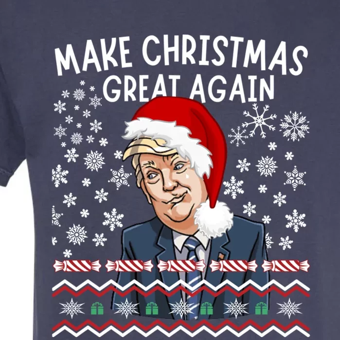 Trump Christmas Make Christmas Great Funny Matching Pajama Gift Garment-Dyed Heavyweight T-Shirt