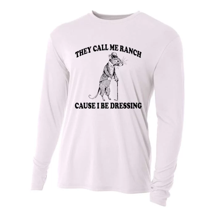 They Call Me Ranch Cause I Be Dressing Funny Mouse Meme Cooling Performance Long Sleeve Crew