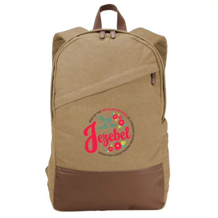 They Call Me Jezebel Cotton Canvas Backpack