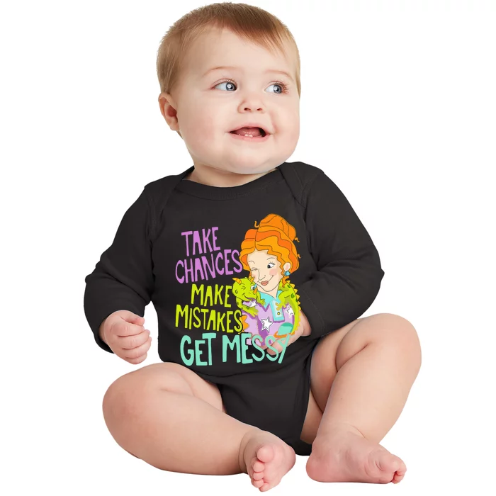 Take Chances Make Mistakes Get Messy Baby Long Sleeve Bodysuit